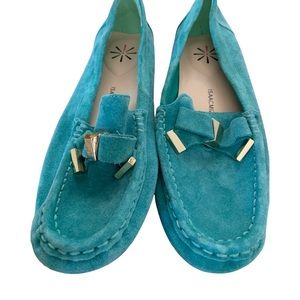 Isaacmizrahi live turquoise Tiffany blue flats size 5.5